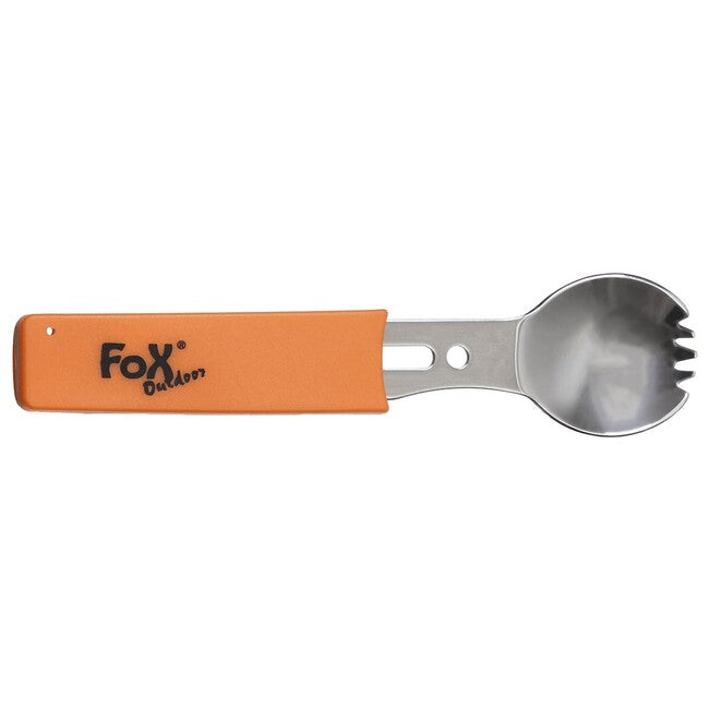 Fox Outdoor Κουτάλι Multifunctional Ανοξείδωτο Ατσάλι, Πορτοκαλί Λαβή