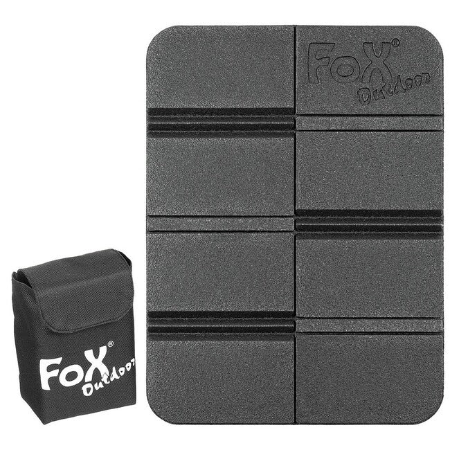Fox Outdoor Αναδιπλούμενη Θερμική Υπόστρωμα Καθίσματος με Θήκη Molle, Μαύρο