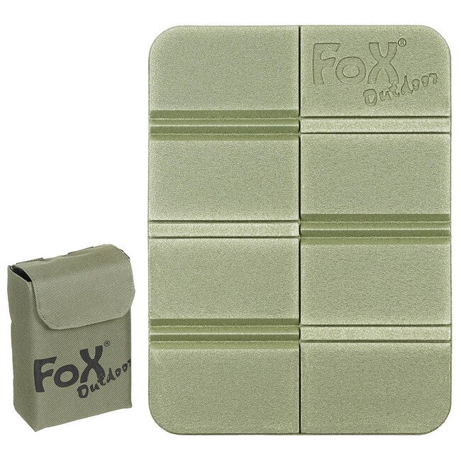 Fox Outdoor Αναδιπλούμενη Θερμική Υποστρώματα Καθίσματος με Τσέπη Molle, Λαδί