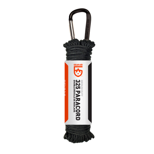 GearAid Paracord 325' 15 m, μαύρο