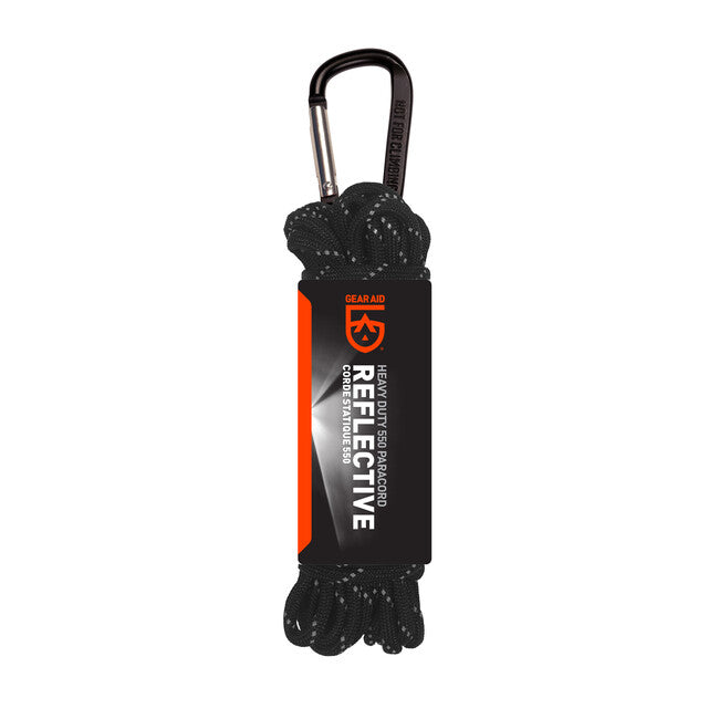 GearAid Paracord 550' 9 m, μαύρο ανακλαστικό