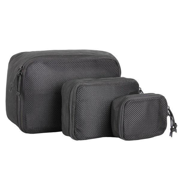 Mil-Tec Σύνολο Θηκών Molle 3 τεμάχια, Μαύρο