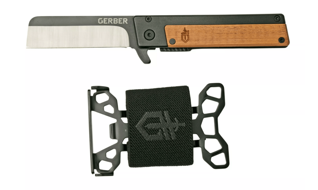 Gerber Μαχαίρι Αναδιπλούμενο με Πορτοφόλι 8cm, Ανοξείδωτο Χάλυβα, 6,8 cm, Καφέ