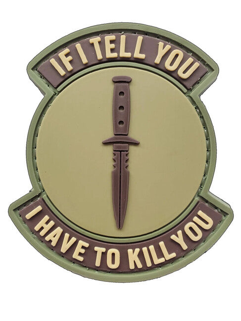 WARAGOD Μπάλωμα If I Tell You, coyote, 7 x 5cm