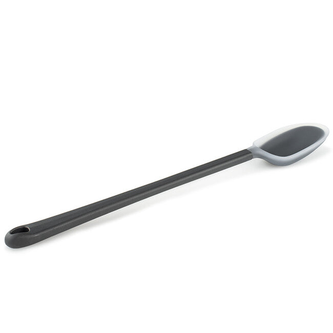 GSI Outdoors Essential Long Spoon μακρύ πλαστικό κουτάλι με σιλικονούχο άκρο, γκρι 251 mm
