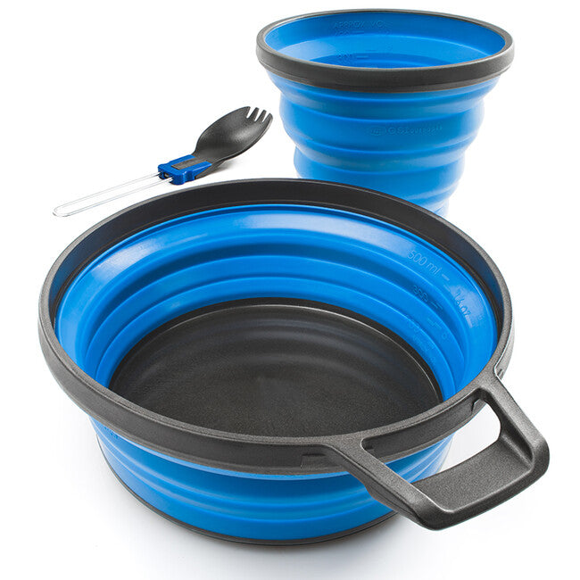 GSI Outdoors Σετ Αναδιπλούμενων Κουτάλιών για 1 Άτομο 650 ml, Μπλε