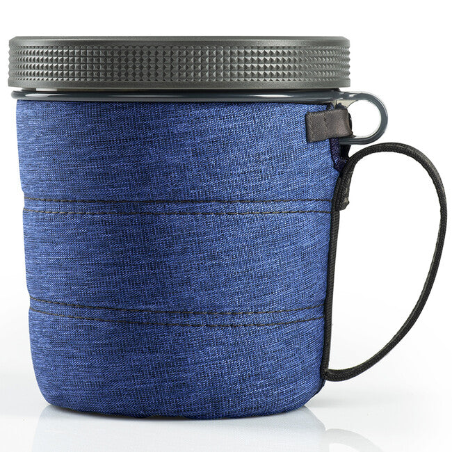 GSI Outdoors Fairshare Mug 2 Μεγάλη κούπα δημητριακών με προστατευμένο κάλυμμα και κλειδωτό καπάκι 950 ml, μπλε