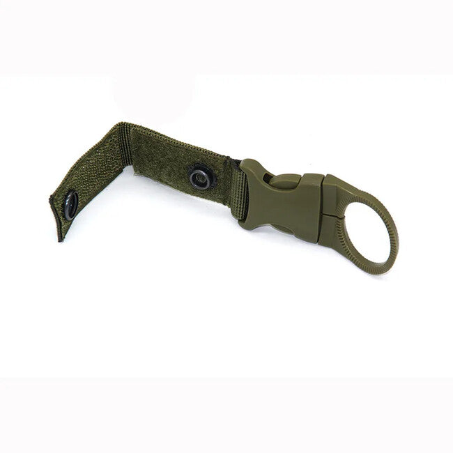 DRAGOWA Tactical Oasis Νάιλον Βάση Μπουκαλιού με Καραμπίνερ Πεζοπορίας, μαύρο