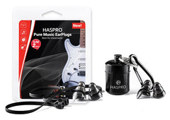 HASPRO Pure music αφαιρούμενα ωτοασπίδες, μαύρο