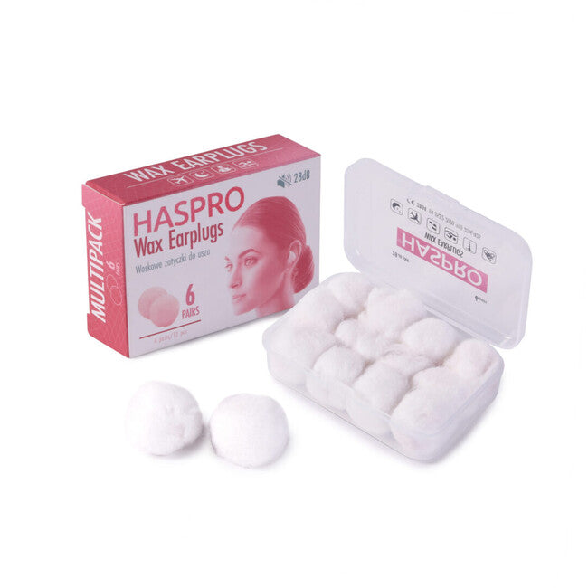 Haspro Wax Earplugs Τάπες Αυτιών (6 ζευγάρια)