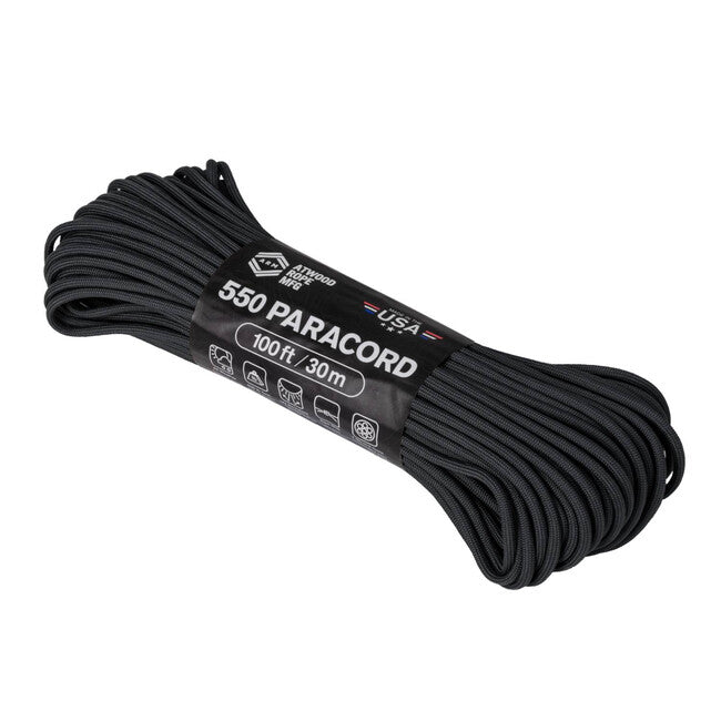 Helikon-Tex 550 Paracord (100 ft), μαύρο
