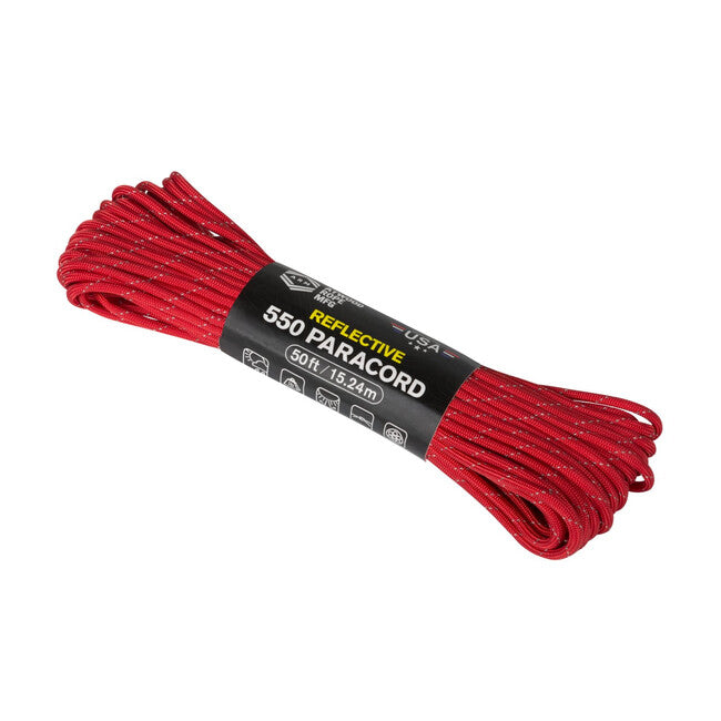 Helikon-Tex 550 Paracord ανακλαστικό (50ft), κόκκινο