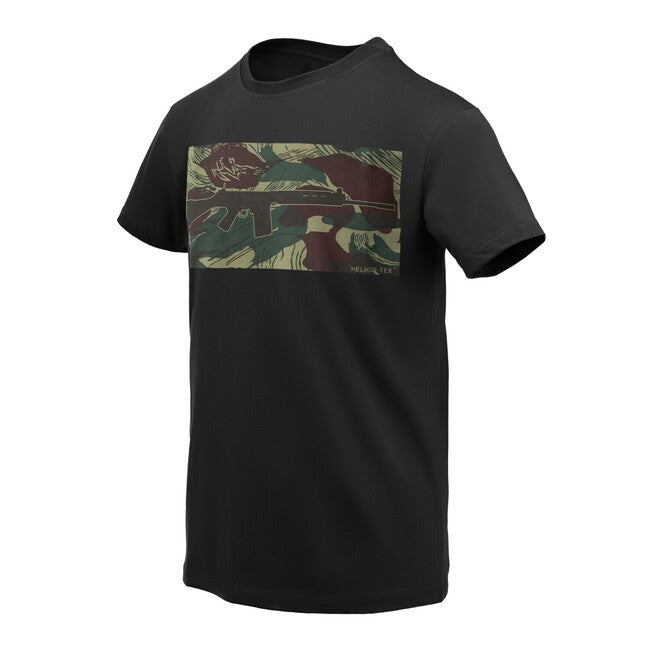 Helikon-Tex FN FAL Βαμβακερό Κοντομάνικο Μπλουζάκι, Black/Rhodesian Camo