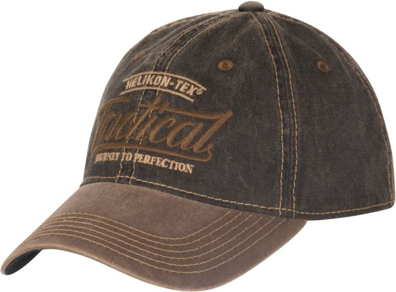 Helikon-Tex Καπέλο Snapback Tακτικό Dirty Washed Cotton, Dirty Washed Black / Brown