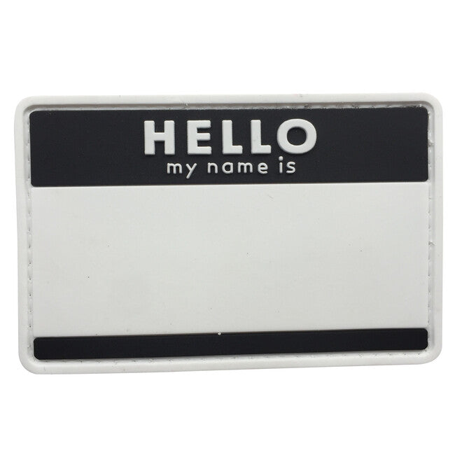 WARAGOD Hello My Name is Σήμα PVC, Black