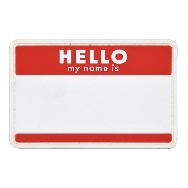 WARAGOD Hello My Name is Σήμα PVC, Κόκκινο
