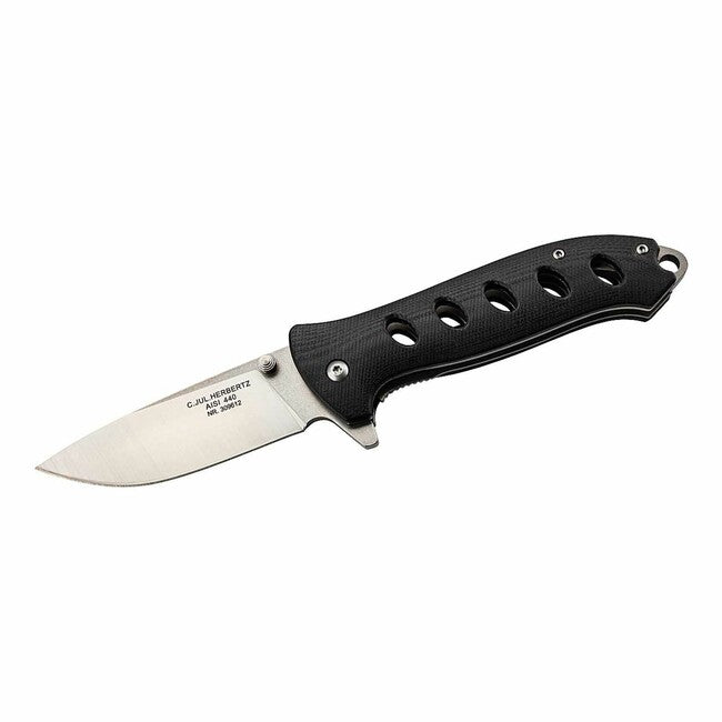 Herbertz Μονόχειρο Μαχαίρι Τσέπης Einhandmesser 7cm, Μαύρο, G10
