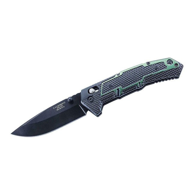Herbertz Axis Lock Μονόχειρο Τσέπης Μαχαίρι 9,4cm, Αλουμίνιο, Μαύρο-Πράσινο