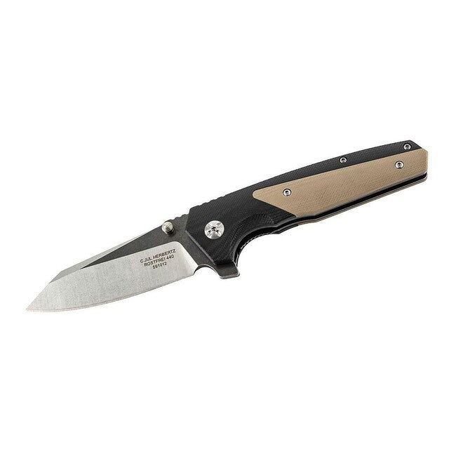 Herbertz Μαχαίρι Τσέπης Μονόχειρο 9,5cm, Μαύρο-Πράσινο, G10