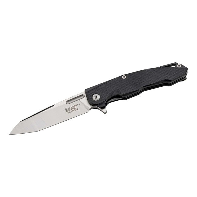 Herbertz Μονόχειρο Μαχαίρι Τσέπης, Textured G10, Μαύρο, 9,7cm