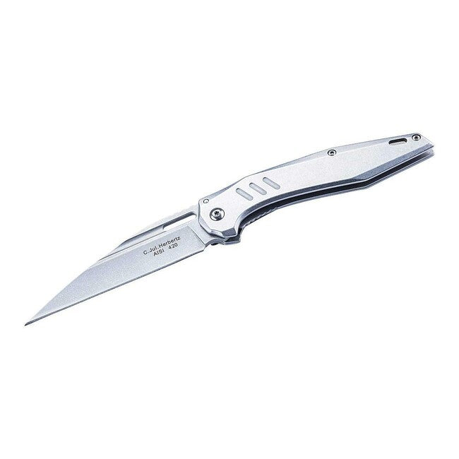 Herbertz Μονόχειρο Μαχαίρι Τσέπης, Ολόχαλυβο, Stonewash, 9cm