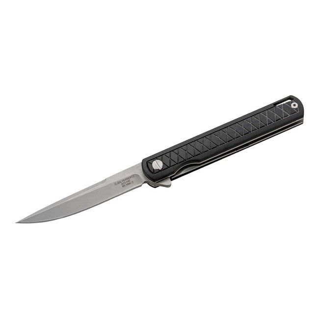 Herbertz Μαχαίρι Τσέπης Μονόχειρο 9cm, CNC Φρεζαρισμένο G10, Μαύρο