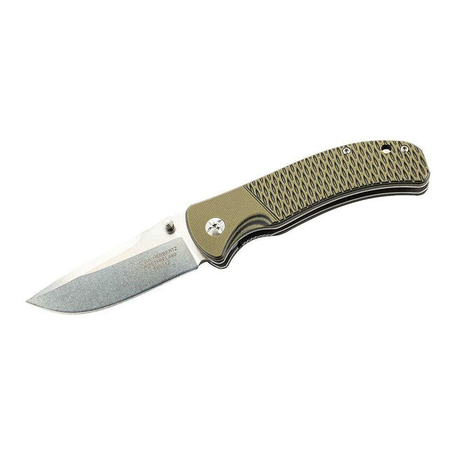 Herbertz Μαχαίρι Τσέπης Μονόχειρο 9cm, G10, Λαδί-Πράσινο