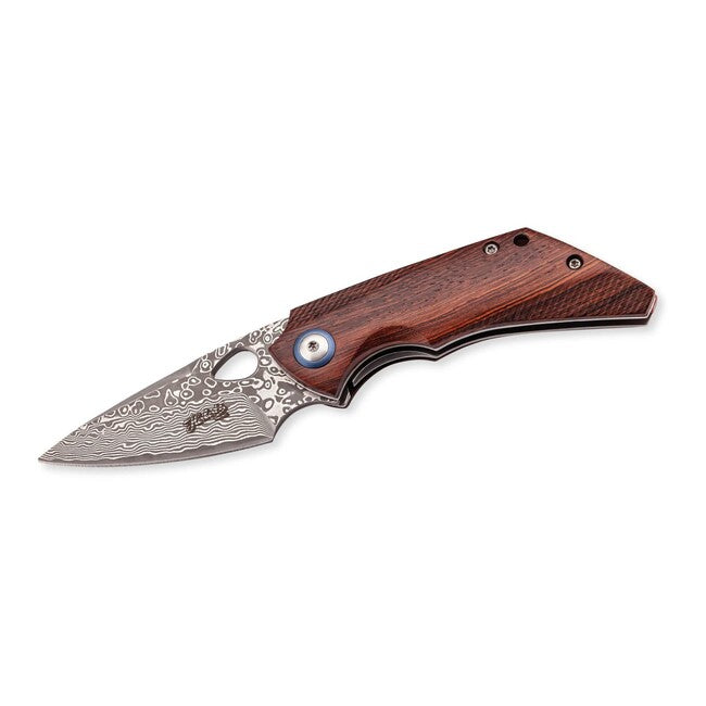 Herbertz Selektion Μαχαίρι Τσέπης Μονόχειρο Δαμασκηνό, 6,5cm, Ξύλο Σιδήρου Ironwood