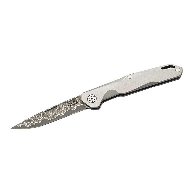 Herbertz Taschenmesser Μαχαίρι Τσέπης Λαιμού 6,2cm Damast, Ματ Ανοξείδωτο Χάλυβα
