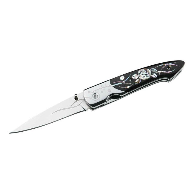 Herbertz Τσέπης Μαχαίρι, Μαύρο, Micarta, Ανθοτυπία, 7,8 cm