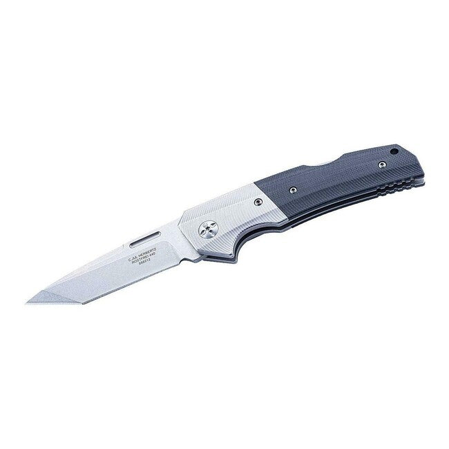 Herbertz Tanto Σουγιάς Τσέπης 8,7cm, G10, Ανοξείδωτος Χάλυβας, CNC Επιφάνεια, Μαύρο