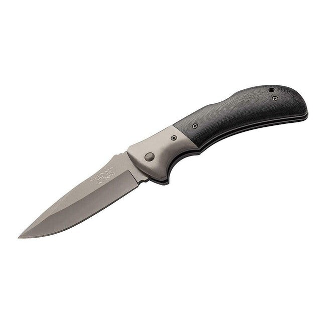 Herbertz Μαχαίρι Τσέπης, 9cm, G10 και Τιτάνιο, Μαύρο
