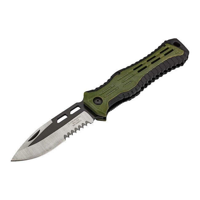 Herbertz Μαχαίρι Τσέπης Outdoor 9,8cm, Πλαστικό, Μαύρο-Πράσινο