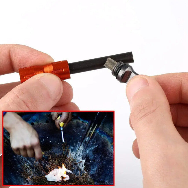 DRAGOWA Tactical Redflame Αναπτήρας Τσέπης Αδιάβροχος Μαγνήσιου, Μαύρο