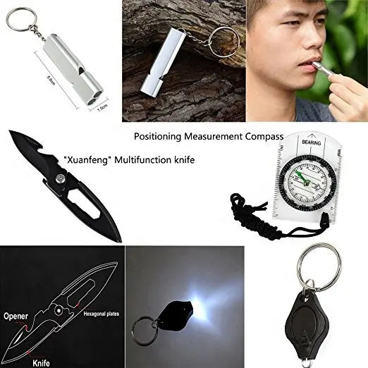DRAGOWA Tactical Σετ Εξωτερικού Χώρου Επιβίωσης 10 σε 1, Pine, Μικρό