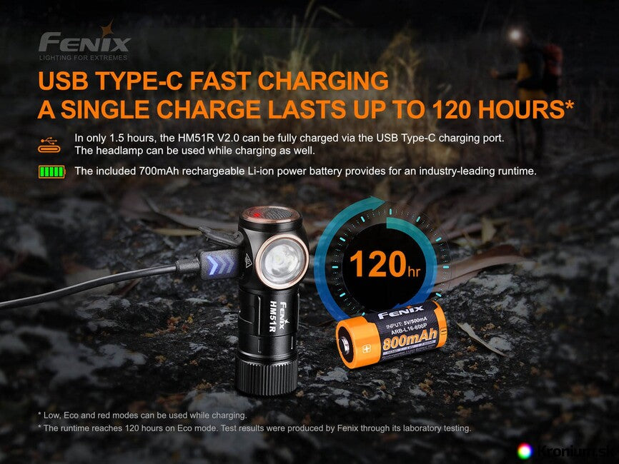 Fenix HM51R Ruby V2.0 čelovka nabíjateľná
