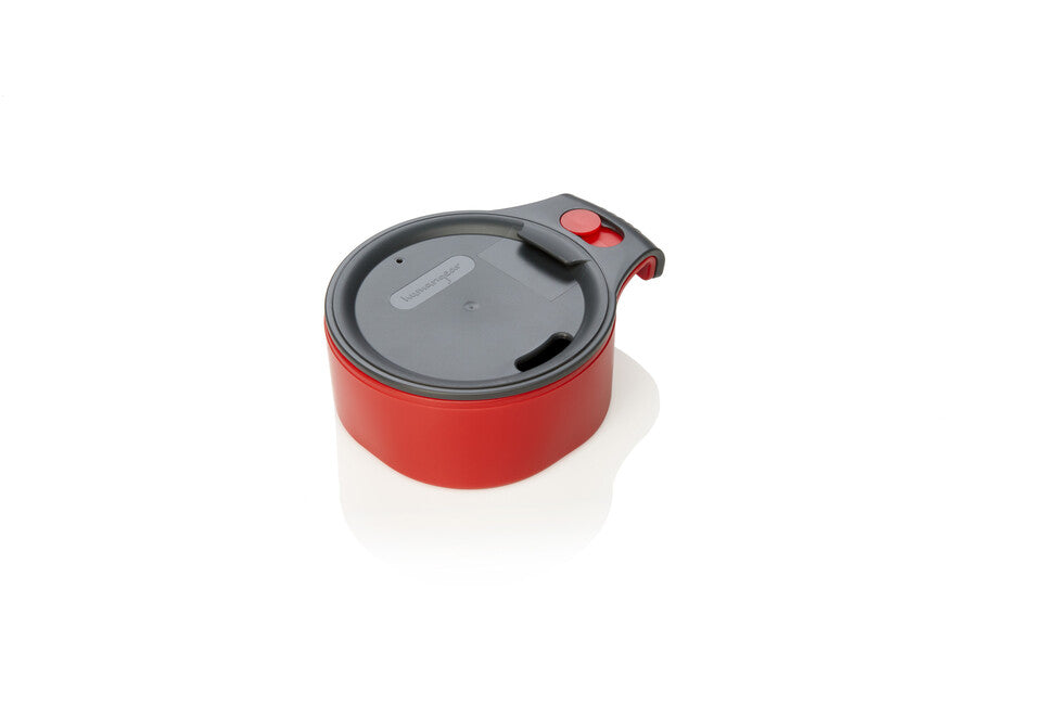 Humangear CupCUP 2v1 τουριστικό κύπελλο με ενσωματωμένο επιπλέον κύπελλο και καπάκι, ανθρακί-κόκκινο