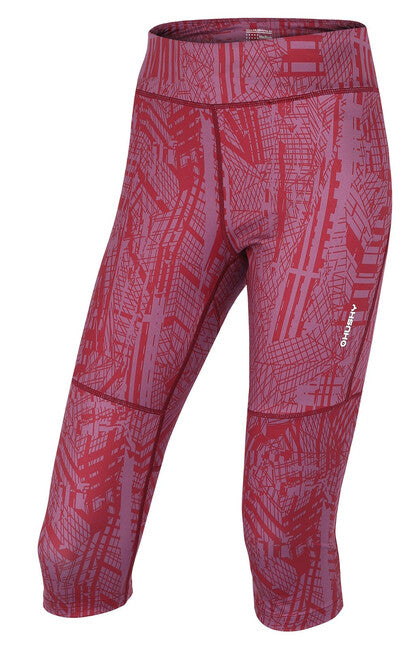 HUSKY Darby women's sports 3/4 trousers, dark burgundy