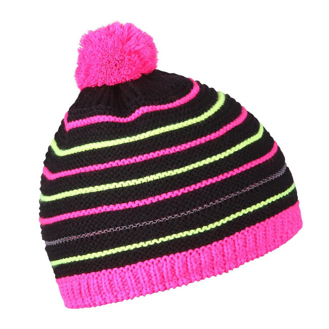 HUSKY Cap 34 Σκούφος Παιδικό, Μαύρο/Neon Ροζ