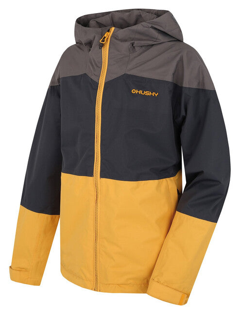 HUSKY Nicker K Μπουφάν Hardshell Παιδικό, Σκούρο Γκρι/Ανοιχτό Μουστάρδα