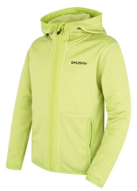 HUSKY Artic Zips φούτερ με κουκούλα παιδικό, ανοιχτό πράσινο / σκούρο χακί