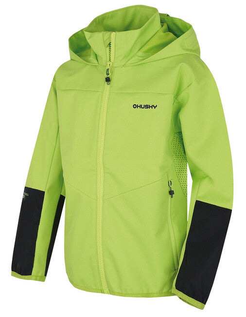HUSKY Sonny K μπουφάν softshell παιδικό, φωτεινό πράσινο