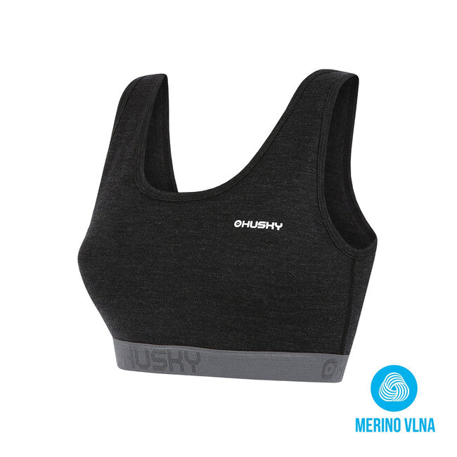 HUSKY Merino Thermal Bra, Black