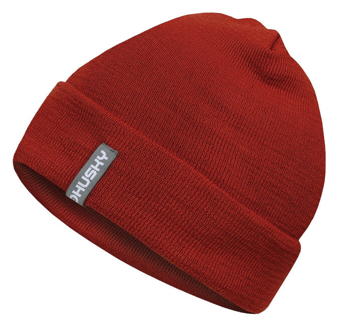 HUSKY Merhat 1 moška merino kapa, opečnata