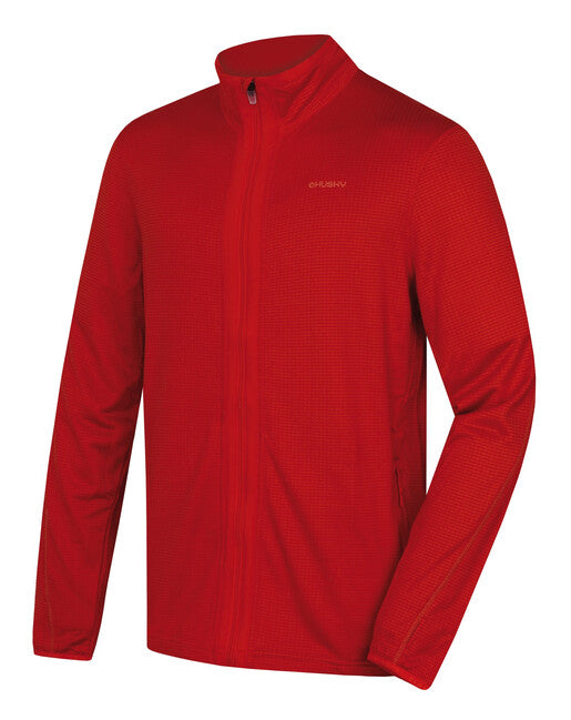 HUSKY Artic Zip Φούτερ με Κουκούλα Ανδρικό, Κόκκινο/Ανοιχτό Τούβλο