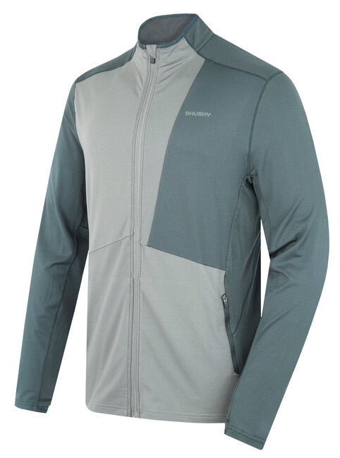 HUSKY Tarp ανδρικό φούτερ με φερμουάρ, black green/dk. grey green, M