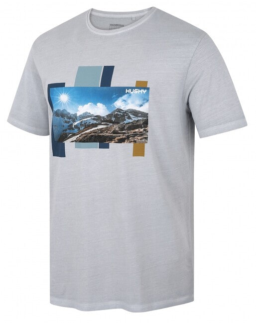 HUSKY Skyline Μπλουζάκι Βαμβακερό Ανδρικό, Γκρι
