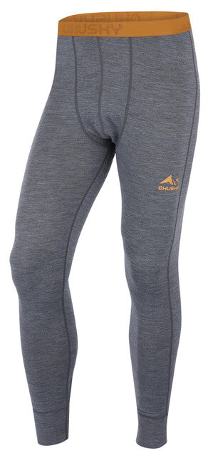 HUSKY Merea M Θερμικό Παντελόνι Merino, γκρι / mustard