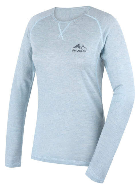 HUSKY Merino θερμικό μπλουζάκι Merow μακρυμάνικο, faded mint