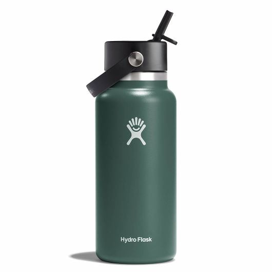 Hydro Flask Wide Flex Straw Cap Θερμός 946 ml Φαρδύς με Καλαμάκι 32 OZ, Έλατο